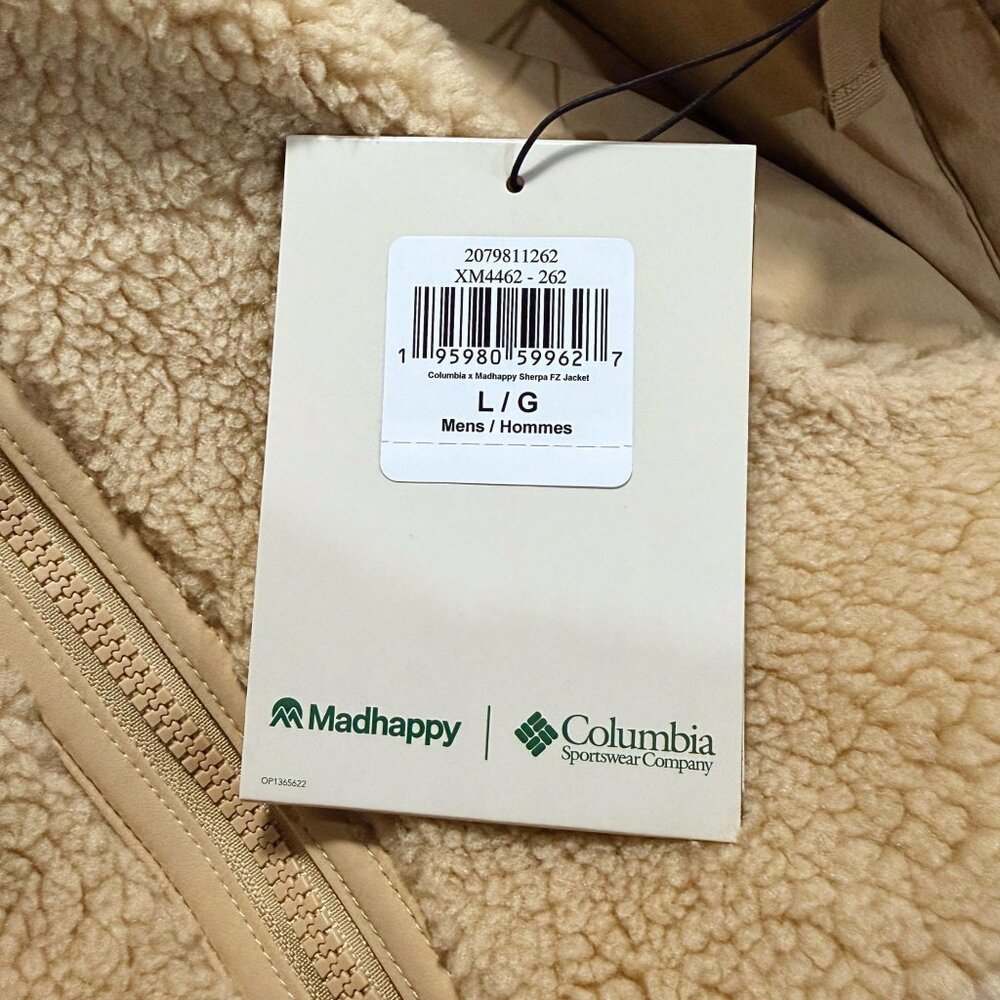 Madhappy × Columbia Sherpa Full Zip Jacket Canoe NWT Men’s L XM4462-262 - Picture 8 of 13